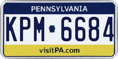 PA license plate KPM6684