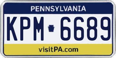 PA license plate KPM6689