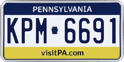 PA license plate KPM6691