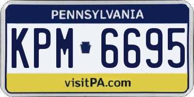 PA license plate KPM6695
