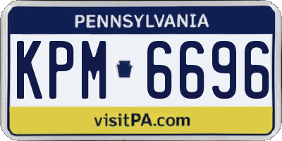 PA license plate KPM6696