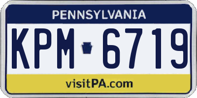 PA license plate KPM6719