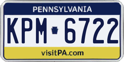 PA license plate KPM6722
