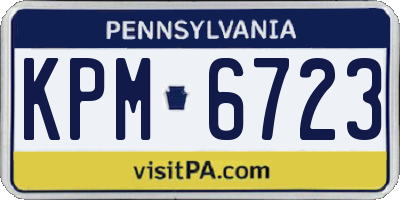 PA license plate KPM6723