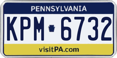 PA license plate KPM6732