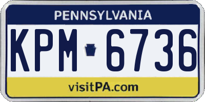 PA license plate KPM6736