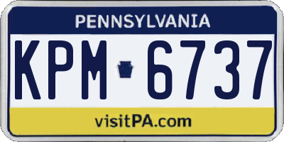 PA license plate KPM6737
