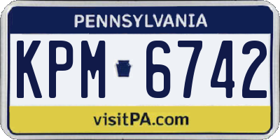 PA license plate KPM6742