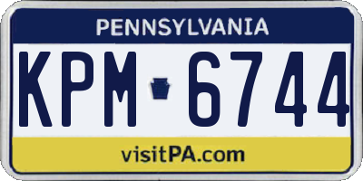 PA license plate KPM6744