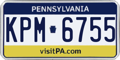 PA license plate KPM6755