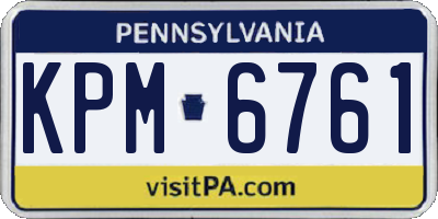 PA license plate KPM6761