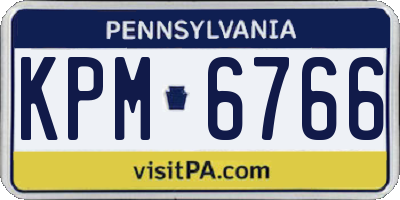 PA license plate KPM6766