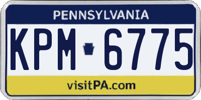 PA license plate KPM6775
