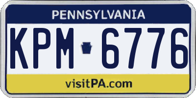 PA license plate KPM6776