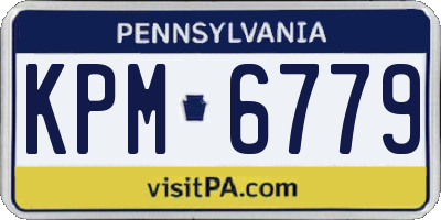 PA license plate KPM6779