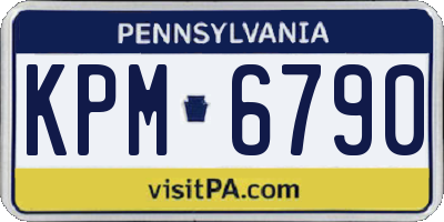 PA license plate KPM6790