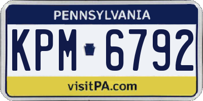 PA license plate KPM6792