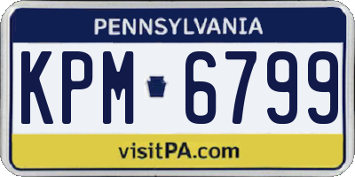 PA license plate KPM6799