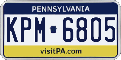 PA license plate KPM6805