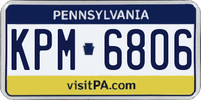 PA license plate KPM6806