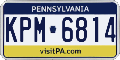 PA license plate KPM6814