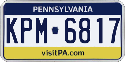 PA license plate KPM6817
