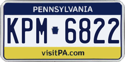 PA license plate KPM6822
