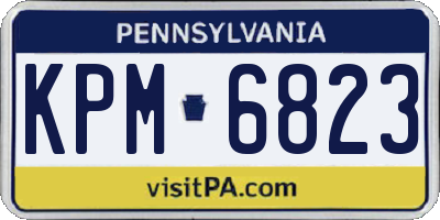 PA license plate KPM6823