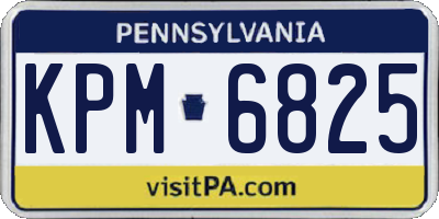 PA license plate KPM6825