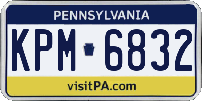 PA license plate KPM6832