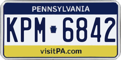 PA license plate KPM6842