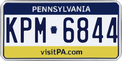 PA license plate KPM6844