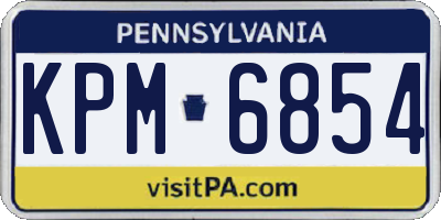 PA license plate KPM6854