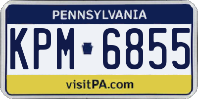 PA license plate KPM6855