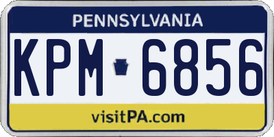 PA license plate KPM6856