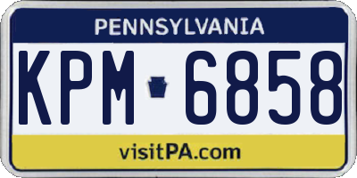 PA license plate KPM6858