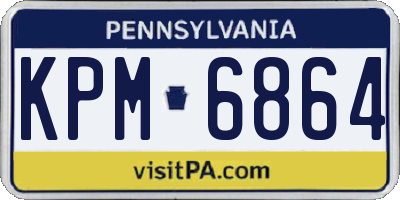 PA license plate KPM6864