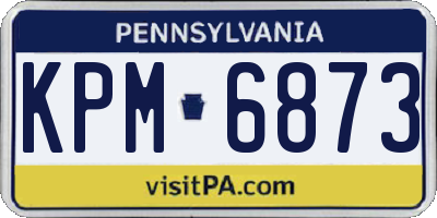 PA license plate KPM6873