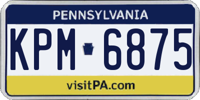 PA license plate KPM6875