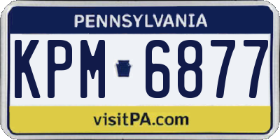 PA license plate KPM6877
