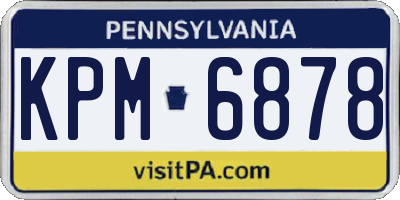 PA license plate KPM6878