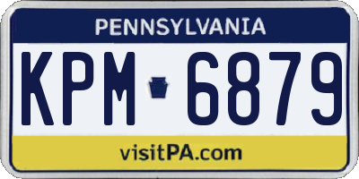 PA license plate KPM6879
