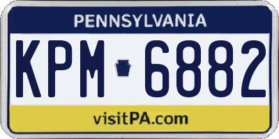 PA license plate KPM6882