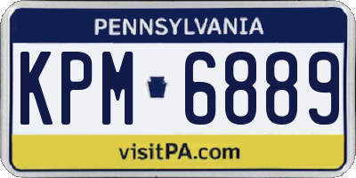 PA license plate KPM6889