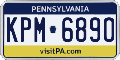 PA license plate KPM6890