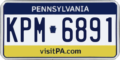 PA license plate KPM6891