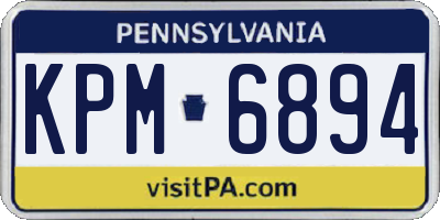 PA license plate KPM6894