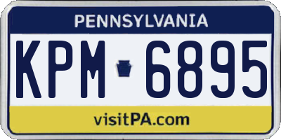 PA license plate KPM6895