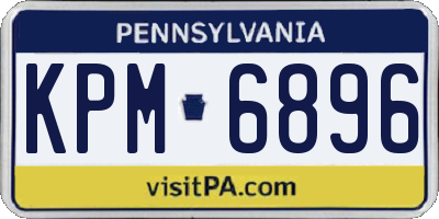 PA license plate KPM6896