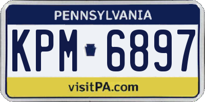 PA license plate KPM6897